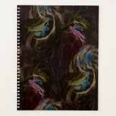 Retro zwart atomisch Abstract Planner (Voorkant)