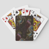 Retro zwart atomisch Abstract Pokerkaarten (Achterkant)