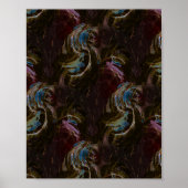 Retro zwart atomisch Abstract Poster (Voorkant)