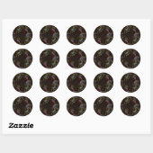 Retro zwart atomisch Abstract Ronde Sticker (Vel)