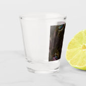 Retro zwart atomisch Abstract Shot Glas (Links)