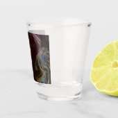Retro zwart atomisch Abstract Shot Glas (Rechts)