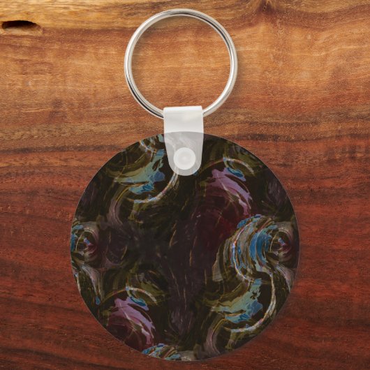 Retro zwart atomisch Abstract Sleutelhanger (Voorkant)