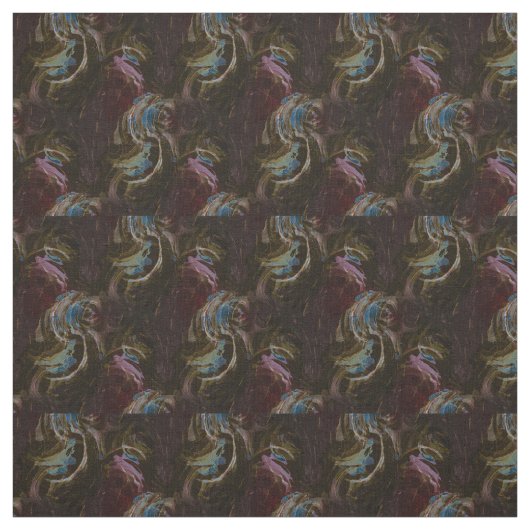 Retro zwart atomisch Abstract Stof (Swatch)