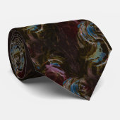 Retro zwart atomisch Abstract Stropdas (Opgerold)