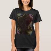Retro zwart atomisch Abstract T-shirt (Voorkant)