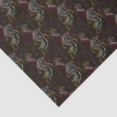 Retro zwart atomisch Abstract Tissuepapier (Detail)