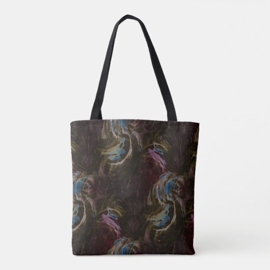 Retro zwart atomisch Abstract Tote Bag (Achterkant)