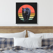 Retro zwart Beer Canvas Afdruk (Insitu (Slaapkamer))
