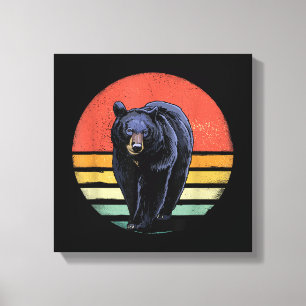 Retro  zwart Beer Canvas Afdruk
