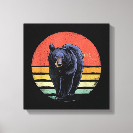 Retro zwart Beer Canvas Afdruk (Voorkant)