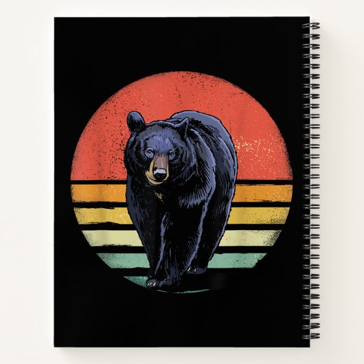 Retro zwart Beer Notitieboek (Achterkant)