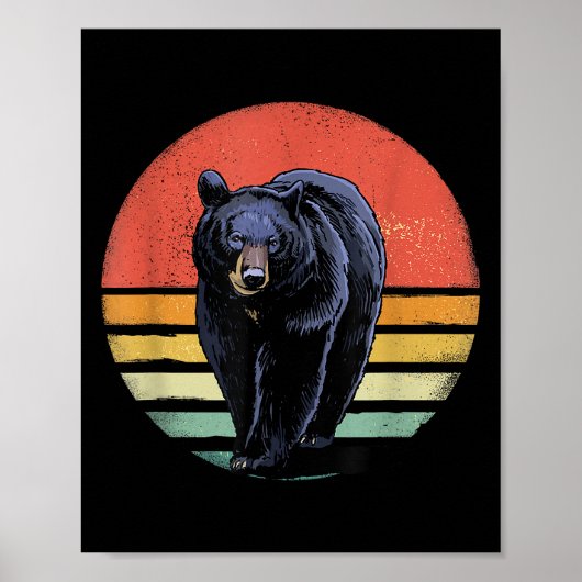 Retro  zwart Beer Poster (Voorkant)