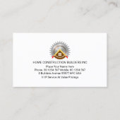 Retro Zwart Blauw Handyman Lagen Visitekaartje (Achterkant)