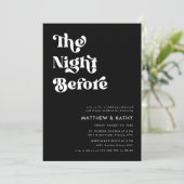 Retro zwart de avond voor repetitie diner kaart (Staand voorkant)