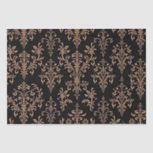  Retro Zwart en Goud toile de jouy Tissuepapier