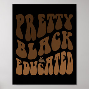 Retro zwart en opgeleide drug Black Brown S Poster