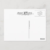 Retro zwart en wit dobbelstenen Briefkaart (Achterkant)
