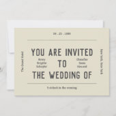 Retro Zwart en Wit Moderne foto bruiloft Kaart (Voorkant)