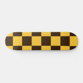 Retro zwart-geel geruit patroon  persoonlijk skateboard (Horizontaal)