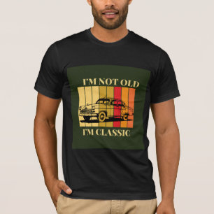 retro zwart klassiek T-Shirt