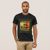 retro zwart klassiek T-Shirt (Voorkant volledig)