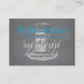 Retro Zwart Krijtbord 🕰️ Steampunk Goggles Man Visitekaartje (Voorkant)