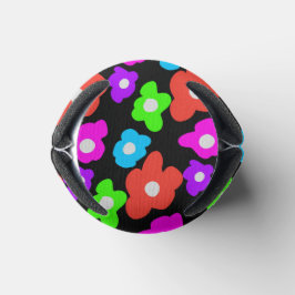 Retro Zwart Rainbow pride kleur Bloemen Patroon Blikjeskoeler