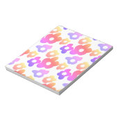 Retro Zwart Regenboog Kleurrijke Bloemen Patroon Notitieblok (Linkerzijde)