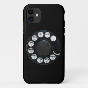Retro Zwart Roterende Telefoon iPhone 11 Hoesje