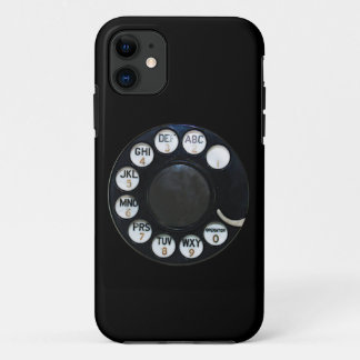 Retro Zwart Roterende Telefoon iPhone 11 Hoesje