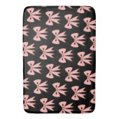 Retro zwart roze strikken badkamer mat (Voorkant Verticaal)