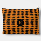 Retro Zwart Sinaasappel Eenvoudige Abstracte Lijnk Etui (Achterkant)