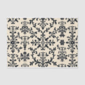  Retro Zwart toile de jouy Tissuepapier (Voorkant)