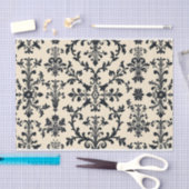  Retro Zwart toile de jouy Tissuepapier (Craft)