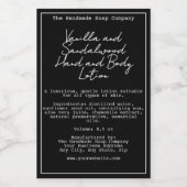 Retro Zwart Waterdichte Cosmetica Flesetiket Wijn Etiket (Enkel label)