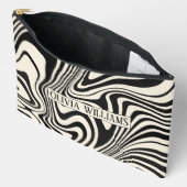 Retro zwart wervelpatroon Abstract Etui (Open)