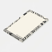 Retro zwart wervelpatroon Abstract Post-it® Notes (Schuin)