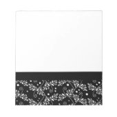 Retro zwart wit bloemen Notitieboek Notitieblok (Voorkant)