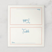 Retro Zwart Wit Bruiloft Plaats Kaart Plaatskaartje (Buitenkant ongevouwen)