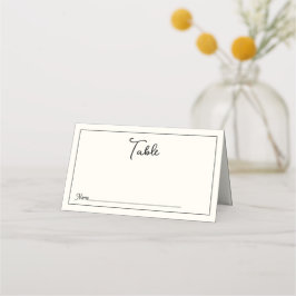 Retro Zwart Wit Bruiloft Plaats Kaart Plaatskaartje