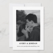 Retro Zwart-wit Bruiloft Save The Date Kaart (Achterkant)