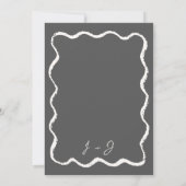 Retro Zwart & Wit Champagne Tower Save the Date Kaart (Achterkant)