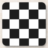 Retro Zwart-wit Checkerboard Drinkonderzetters Onderzetter (Voorkant)
