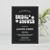 Retro Zwart-wit Daisy Flower Vrijgezellenfeest Kaart (Staand voorkant)