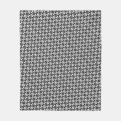 Retro Zwart Wit Diamant Gevormd Modern Patroon Fleece Deken (Voorkant)