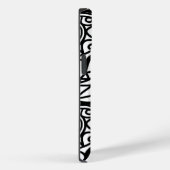 Retro zwart-wit Doodle-patroon Case-Mate iPhone Case (Achterkant / Rechts)