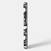 Retro zwart-wit Doodle-patroon Case-Mate iPhone Case (Achterkant / Links)