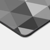 Retro zwart wit driehoeken patroon Monogram Bureaumat (Hoek)