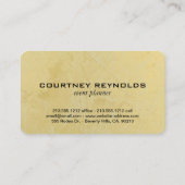 Retro Zwart Wit en Beige Chevron Patroon Visitekaartje (Achterkant)